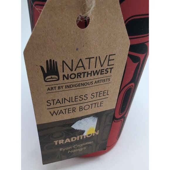 Native Northwest 25oz Water Bottle "TRADITION" by Ryan Cranmer, Namgis Artist - Picture 13 of 16
